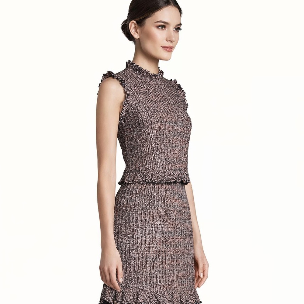 Rebecca Taylor Navy & Blush Tweed Dress – Authentic Designer Piece– NWT – - Picture 6 of 15